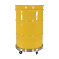 Chariots pour barils, Acier inoxydable, Capacit&eacute;e 800 lb, Diam&egrave;tre 23-1/4", Roue en Caoutchouc Maritime Industrial Rubber