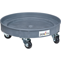 Leak Containment Drum Dolly, 24.25" dia. X 7.625" H, 1.5 US Gal. Spill Cap. Maritime Industrial Rubber