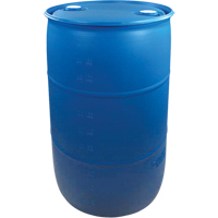 Polyethylene Drums, 55 US gal (45 imp. gal.), Closed Top, Blue Maritime Industrial Rubber