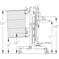 Manipulateur ergonomique de baril &agrave; balance, DM-100-S, 30 - 85 gal. US (25 - 70 gal. imp.) Maritime Industrial Rubber