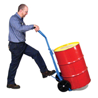 Drum Hand Truck, Steel Construction, 30 - 55 US Gal. (25 - 45 Imperial Gal.) Maritime Industrial Rubber
