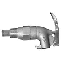 Zinc Drum Faucet with Flame Arrestor , Zinc Alloy, 3/4" NPT Inlet Maritime Industrial Rubber