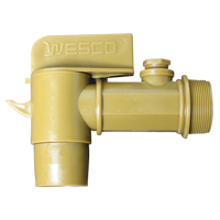 2" NPT Polyethylene Deluxe Drum Faucet, Polyethylene, 2" NPT Maritime Industrial Rubber