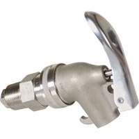 Manual Drum Faucet, Stainless Steel, 3/4" NPT Maritime Industrial Rubber