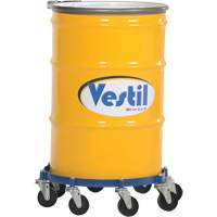Chariot pour baril octogonal, Acier, Capacit&eacute;e 2000 lb, Diam&egrave;tre 27-1/16", Roue en Fonte Maritime Industrial Rubber