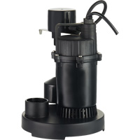 Pompe de puisard submersible thermoplastique, 2560 gal./h, 115 V, 4,6 A, 1/3 CV Maritime Industrial Rubber