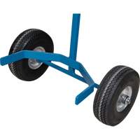 Cylinder Cart, Flat-Free Wheels, 15-1/2" W x 14-1/4" L Base, 600 lbs. Maritime Industrial Rubber