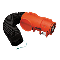 ALLEGRO INDUSTRIES 8" Plastic COM-PAX-IAL Blowers, 1/3 HP, 900 CFM, Explosion Proof Maritime Industrial Rubber