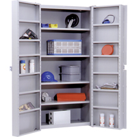 Armoires robustes &agrave; portes creuses, 38" la x 24" p x 72" h, 4 tablettes Maritime Industrial Rubber