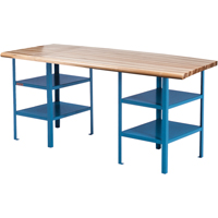 &eacute;tabli sur pi&eacute;destal extra robuste, Cap 2500 lb, 120" la x 30" p, 34" h Maritime Industrial Rubber