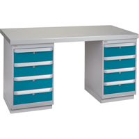 Pre-Designed Workbench, 72" W x 30" D x 34" H, 2500 lbs. Capacity Maritime Industrial Rubber