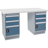 Pre-Designed Workbench, 72" W x 30" D x 34" H, 2500 lbs. Capacity Maritime Industrial Rubber