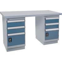 Pre-Designed Workbench, 72" W x 36" D x 34" H, 2500 lbs. Capacity Maritime Industrial Rubber