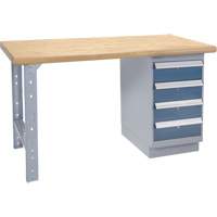 Heavy-Duty Workbench, 1500 lbs. Cap., 72" W x 30" D, 34" H Maritime Industrial Rubber