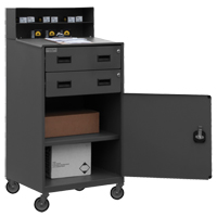 Shop Desk, 23" W x 20" D x 51" H, Grey Maritime Industrial Rubber