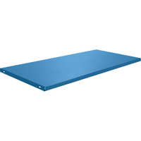 &eacute;tabli avec armoire - Tablettes, 58 3/4" x Capacit&eacute; de 300 lb, Acier, Bleu Maritime Industrial Rubber