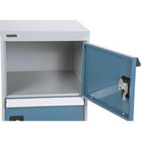 Two-Door Pedestal Workbench, 28" H x 18" W x 21" D Maritime Industrial Rubber