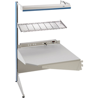 Postes de travail modulaires ergonomiques - Exemples de configurations - A-SC Ajouts de coin &agrave; un c&ocirc;t&eacute;, 36" la x 28" p x 84" h, Ajout de coin &agrave; un c&ocirc;t&eacute; Maritime Industrial Rubber