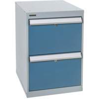 Two-Drawer Pedestal Workbench, 18" W x 21" D x 28" H Maritime Industrial Rubber