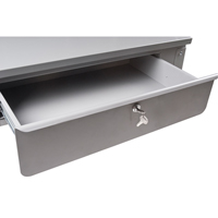 Wall-Mounted Shop Desk, 34-1/2" W x 28" D x 31" H, Grey Maritime Industrial Rubber