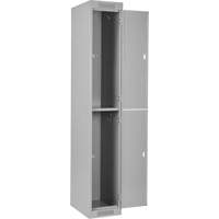 Clean Line Lockers, 2 -tier, Bank of 4, 48" x 18" x 72", Steel, Grey, Rivet (Assembled) Maritime Industrial Rubber
