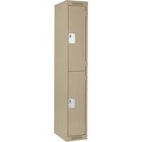 Casiers Clean Line, 2 niveaux, 12" x 18" x 72", Acier, Beige, Rivet (assembl&eacute;) Maritime Industrial Rubber