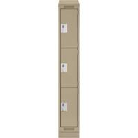 Casiers Clean Line, 3 niveaux, 12" x 18" x 82", Acier, Beige, Rivet (assembl&eacute;) Maritime Industrial Rubber