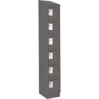 Petits casiers Clean Line, 6 niveaux, 12" x 18" x 82", Acier, Charbon, Rivet (assembl&eacute;) Maritime Industrial Rubber