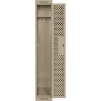 Casiers Clean Line, 12" x 12" x 72", Acier, Beige, Rivet (assembl&eacute;), Perfor&eacute; Maritime Industrial Rubber