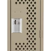 Casiers Clean Line, 12" x 12" x 72", Acier, Beige, Rivet (assembl&eacute;), Perfor&eacute; Maritime Industrial Rubber