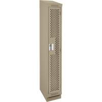 Casiers Clean Line, 12" x 12" x 82", Acier, Beige, Rivet (assembl&eacute;), Perfor&eacute; Maritime Industrial Rubber