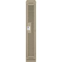 Casiers Clean Line, 12" x 12" x 82", Acier, Beige, Rivet (assembl&eacute;), Perfor&eacute; Maritime Industrial Rubber