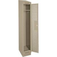 Casiers Clean Line, 12" x 12" x 82", Acier, Beige, Rivet (assembl&eacute;), Perfor&eacute; Maritime Industrial Rubber