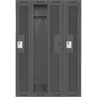 Casiers Clean Line, Bloc de 4, 48" x 12" x 72", Acier, Charbon, Rivet (assembl&eacute;), Perfor&eacute; Maritime Industrial Rubber
