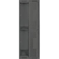 Casiers Clean Line, 2 niveaux, Bloc de 2, 24" x 15" x 72", Acier, Charbon, Rivet (assembl&eacute;), Perfor&eacute; Maritime Industrial Rubber