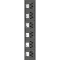 Petit casier perfor&eacute; Clean-Line, 6 niveaux, 12" x 72" x 12", Acier Maritime Industrial Rubber