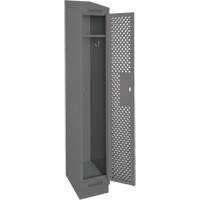 Casiers Clean Line, 12" x 12" x 82", Acier, Charbon, Rivet (assembl&eacute;), Perfor&eacute; Maritime Industrial Rubber