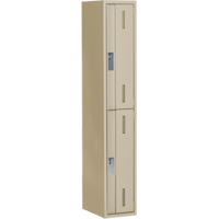 Casiers robustes Concorde, 2 niveaux, 12" x 18" x 72", Acier, Beige, Soud&eacute; (assembl&eacute;) Maritime Industrial Rubber