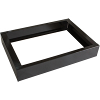 Base encastr&eacute;e pour casiers robustes enti&egrave;rement soud&eacute;e Concorde, 2 Blocs, 4" lo x 24" la x 17" p, Noir, Acier Maritime Industrial Rubber