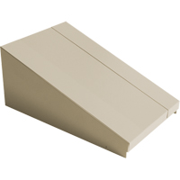 Dessus inclin&eacute; pour casiers robustes enti&egrave;rement soud&eacute; Concorde, Bloc de 1, 18" p x 12" la x 6" ha, Beige, Acier Maritime Industrial Rubber