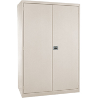 Armoires de rangement Hi-Boy profondes, Acier, 4 Tablettes, 72" h x 36" la x 24" P, Beige Maritime Industrial Rubber