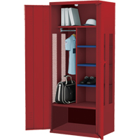 Casier de luxe pour &eacute;quipement, Acier, 36" la x 24" p x 72" h, Rouge Maritime Industrial Rubber