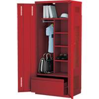 Casier de luxe pour &eacute;quipement, Acier, 36" la x 24" p x 72" h, Rouge Maritime Industrial Rubber
