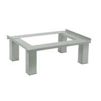 Base sur pied, 1 Blocs, 6" lo x 12" la x 18" p, Gris, Acier Maritime Industrial Rubber