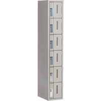 Casiers robustes Concorde, 6 niveaux, 12" x 18" x 72", Acier, Gris, Soud&eacute; (assembl&eacute;) Maritime Industrial Rubber