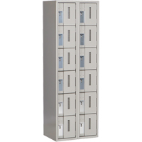 Casiers robustes Concorde, 6 niveaux, Bloc de 2, 24" x 18" x 72", Acier, Gris, Soud&eacute; (assembl&eacute;) Maritime Industrial Rubber