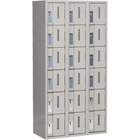 Concorde Heavy-Duty Lockers, 6 -tier, Bank of 3, 36" x 18" x 72", Steel, Grey, Welded (Assembled) Maritime Industrial Rubber