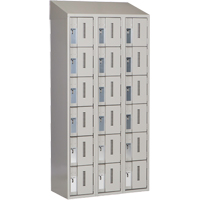 Concorde Heavy-Duty Lockers, 6 -tier, Bank of 3, 36" x 18" x 78", Steel, Grey, Welded (Assembled) Maritime Industrial Rubber