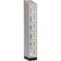 Casiers robustes Concorde, 6 niveaux, 12" x 18" x 82", Acier, Gris, Soud&eacute; (assembl&eacute;) Maritime Industrial Rubber