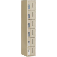 Casiers robustes Concorde, 6 niveaux, 12" x 18" x 72", Acier, Beige, Soud&eacute; (assembl&eacute;) Maritime Industrial Rubber